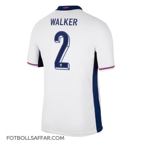 England Kyle Walker #2 Hemmatröja EM 2024 Kortärmad